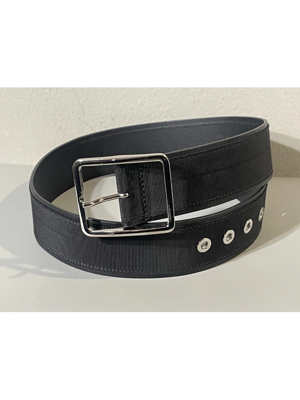 M.M Lafleur The Reid Belt With A Silver Buckle & Grommets Made In Italy M Sz 30